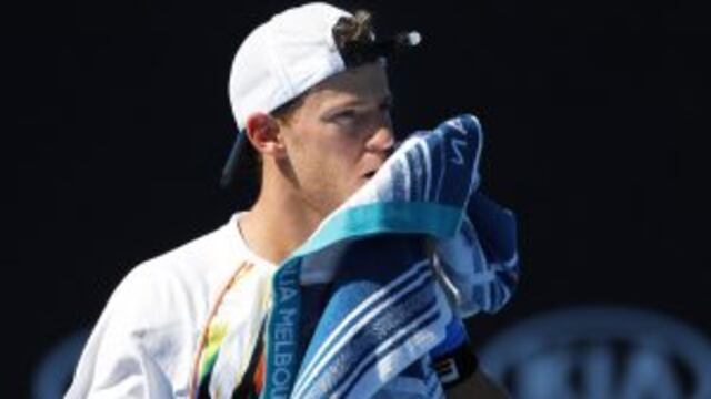 AUS098 MELBOURNE (AUSTRALIA) 18/01/2017.- El tenista argentino Diego Schwartzman se enfrenta al belga Steve Darcis en su partido de segunda ronda del Abierto de Australia de tenis en Melbourne, hoy, 18 de enero de 2017. EFE/MADE NAGI australia melbourne D
