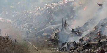 Imagen archivo\u002E Quema de residuos forestales en el vertedero de Bariloche\u002E