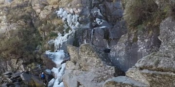 Cascada de Salto del Tigre congelada (Twitter)