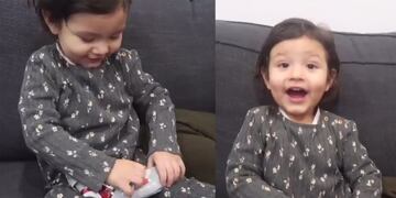 Le regalaron una banana para Navidad y su inesperada reacción generó ternura en internet