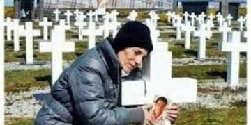 María Cristina Scavarda en Malvinas