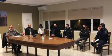 Sánchez con jefes policiales