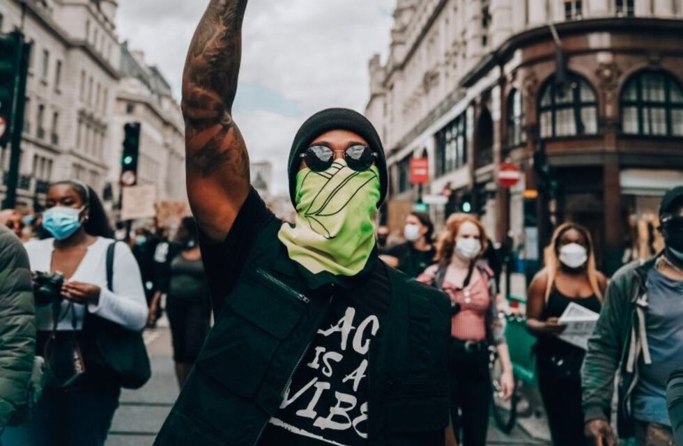 Lewis Hamilton, contra el racismo en Londres