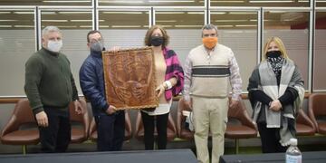 Nestor Lázaro fue homenajeado en el Municipio de Arroyito