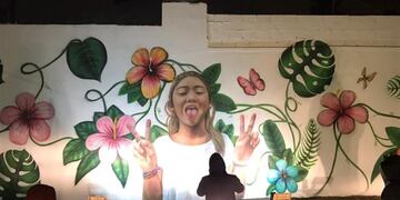 Por Valentina Arias: la familia pintó un mural y sueña con abrir una escuela de baile