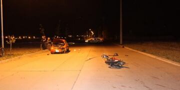 En la moto iban dos chicos de 18 años\u002E Foto: Policía de San Luis\u002E