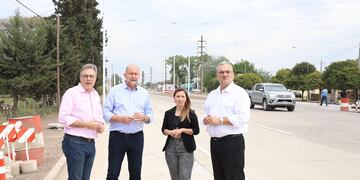 Recorrieron la obra de ampliación de Av. Luis Fanti