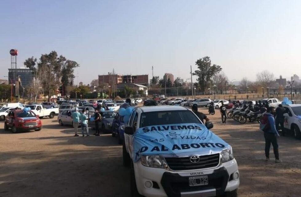 Bocinazo "celeste" en Carlos Paz por el Día Internacional de Acción por las 2 Vidas