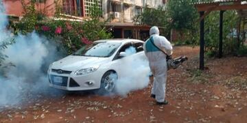 Los trabajadores municipales recorren la ciudad de Iguazú\u002E