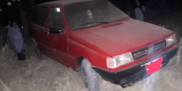 El abigeo huyo con la carne y cayó a una zanja