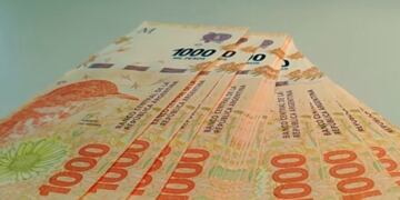 Billetes de mil pesos\u002E (El Marplatense)