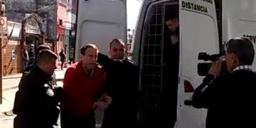 Higinio Bellagio gritó por su inocencia en la llegada a la audiencia imputativa\u002E (Captura de pantalla)