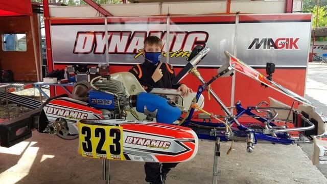 Fausto Arnaudo joven piloto de Karting de Arroyito