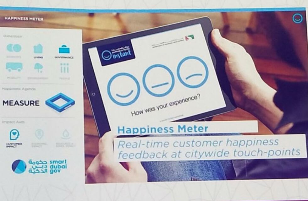 Dubái mide la felicidad de las personas con un felizómetro