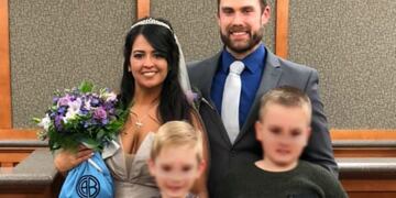 Aylén Trejo en su casamiento\u002E