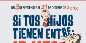 El lunes inicia la campaña de vacunación contra el sarampión y la rubéola