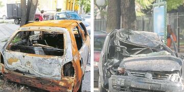 Autos abandonados en Villa Crespo\u002E