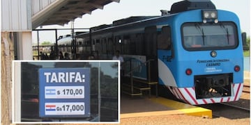 Tren en la estación posadeña del servicio internacional entre la capital misionera y Encarnación\u002E (Misiones Online)