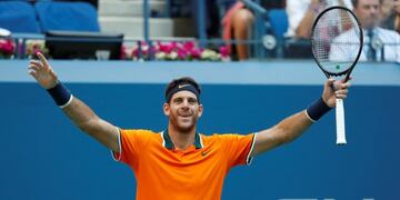 Juan Martin del Potro, of Argentina, in a quarter-final match on day nine of the 2018 U\u002ES\u002E Open tennis tournament at USTA Billie Jean King National Tennis Center\u002E Mandatory Credit: Jerry Lai-USA TODAY Sports Flushing Meadows nueva york eeuu juan martin del potro campeonato torneo abierto de estados unidos 2018 tenis partido tenista argentino