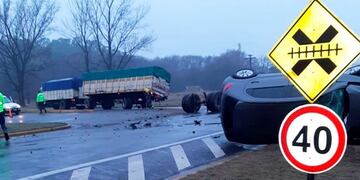 Choque y vuelco cerca de Catriló (Infopico)