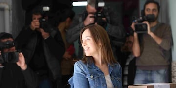 María Eugenia Vidal emitió su voto\u002E Foto: DYN\u002E