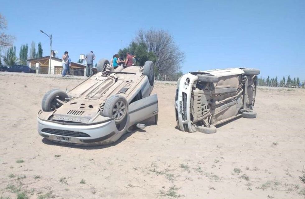Choque y vuelco en la ruta 143 en San Rafael