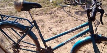 La bicicleta que usaba el detenido (Foto: Twitter/@ragotelam)