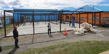 Avanzan las obras del gimnasio del colegio María Auxiliadora de Río Grande