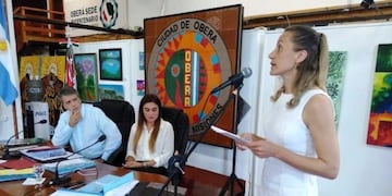 El Concejo Deliberante obereño homenajeó a la primera submarinista del país\u002E