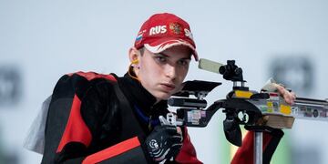 First Gold Medalist of the Games\u002E Shooting Mens 10m Air Rifle Grigorii Shamakov RUS breathes a sigh of relief after completing the final round at the Shooting Range, Tecnopolis Park during The Youth Olympic Games, Buenos Aires, Argentina October 7, 2018\u002E Joe Toth for OIS/IOC/Handout via REUTERS ATTENTION EDITORS - THIS IMAGE HAS BEEN SUPPLIED BY A THIRD PARTY\u002E
