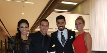 El capitán de Newell's se reunió con el goleador uruguayo en el complejo City Center\u002E