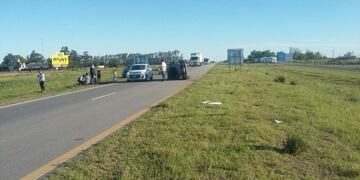 Vuelco en la autovía ruta 36