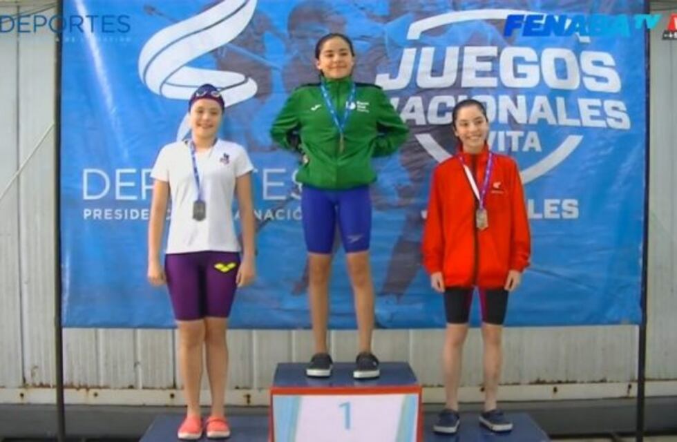 Agustina Nuñez logró la medalla de Plata en los 100 metros espalda