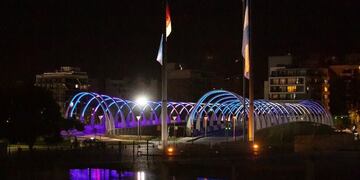 Los colores de la bandera argentina, homenaje a los héroes de Malvinas\u002E