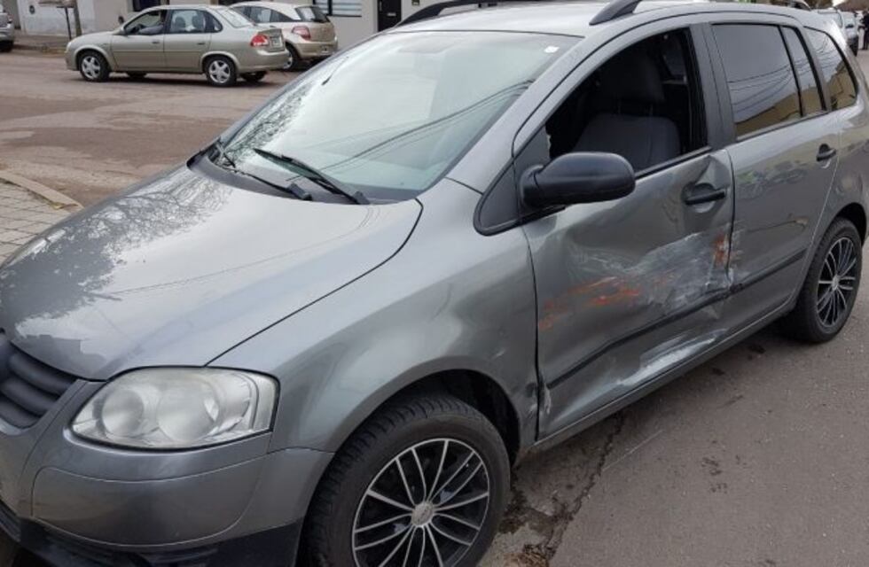 Accidente de tránsito en la intersección de Tucumán y Rivadavia