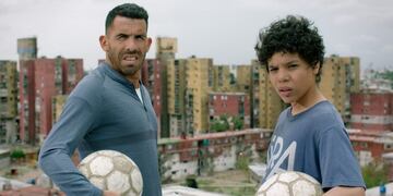 Carlos Tevez y Balthazar Murillo\u002E (Prensa Netflix)\u002E