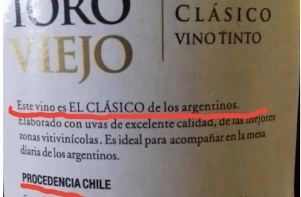 Insólita paradoja en la etiqueta de un vino mendocino