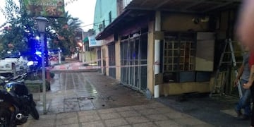 Imagen del incendio en la rotiseria