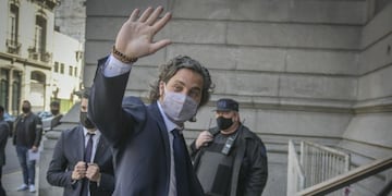 Santiago Cafiero presentando el informe de gestión en senado la nación Argentina (Foto Federico Lopez Claro - FTP CLARIN)