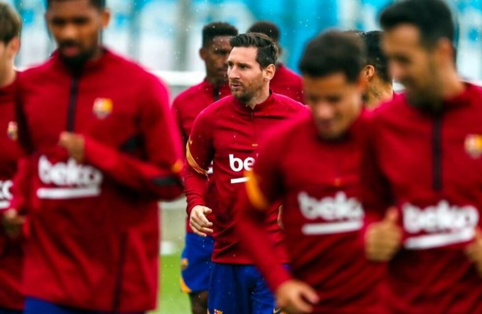 Lionel Messi volvió a entrenarse con todos sus compañeros del Barcelona