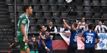 Talleres festejo del gol de Dayro Moreno ante Laferrere\u002E (Prensa Talleres)
