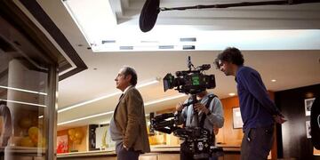 Guillermo Francella y Armando Bo, en el rodaje de Animal\u002E