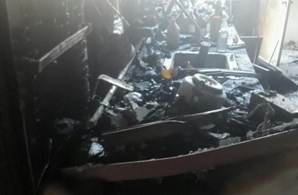 Así quedó el departamento del IADO tras el incendio