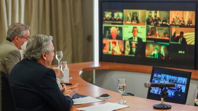 Alberto Fernández en una cumbre virtual del Mercosur (Foto: Presidencia / Archivo)