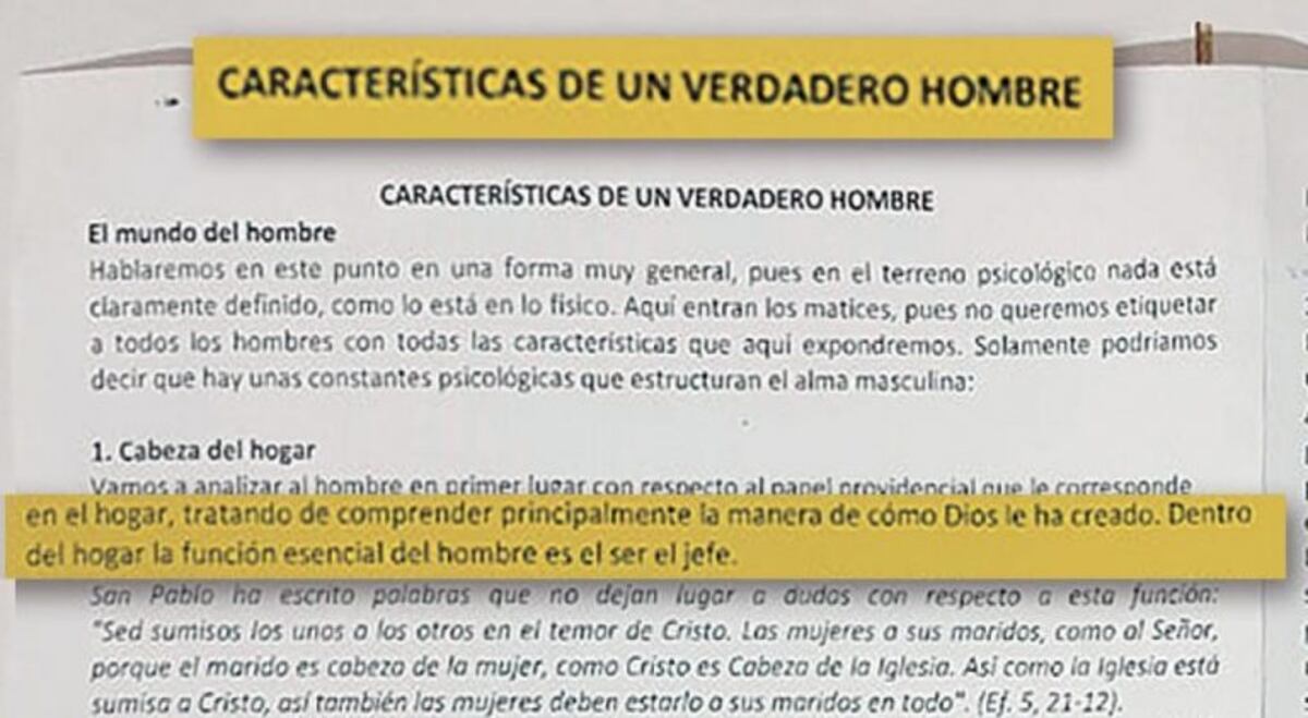 El texto del polémico manual entregado a los chicos de las Escuelas Pías\u002E