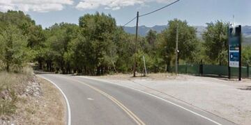 Ruta 39\u002E El accidente ocurrió frente al camping Maderos de La Florida\u002E Foto: Google Street View\u002E