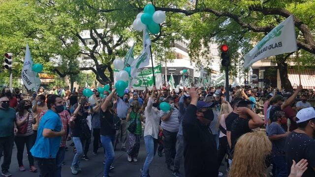 Suoem volvió a marchar en Córdoba\u002E (Foto: Nicolás Bravo)