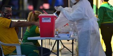 Bloque santiario en zona del Mercado Norte