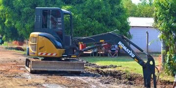 Continúa la obra hidráulica en la chacra 82 de Posadas.
