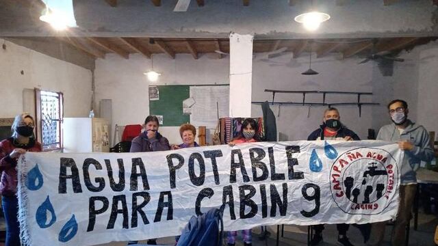 Bajo el lema “Sumate a la campaña por el agua en Cabín 9″, vecinos de Pérez vuelven a la lucha (Facebook Centro Social Cabín 9)